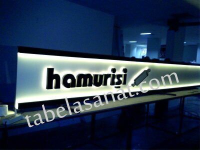 pastane kutu harf ışıklı  tabela .