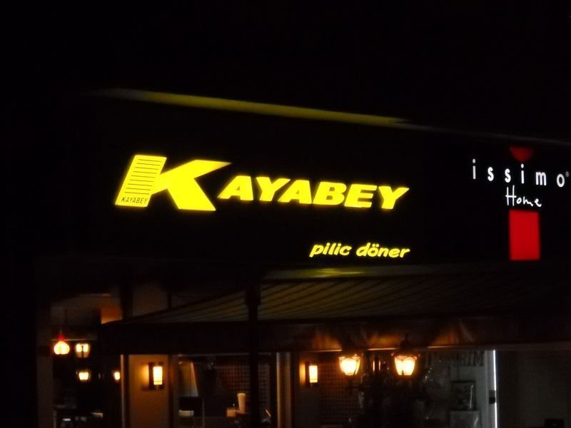 Kayabey Restaurant Işıklı Kutu Harf Tabela