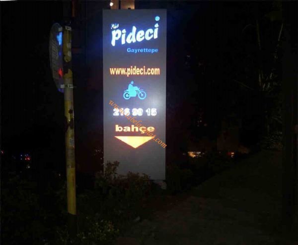 Pideci Restaurant Totem Tabelası