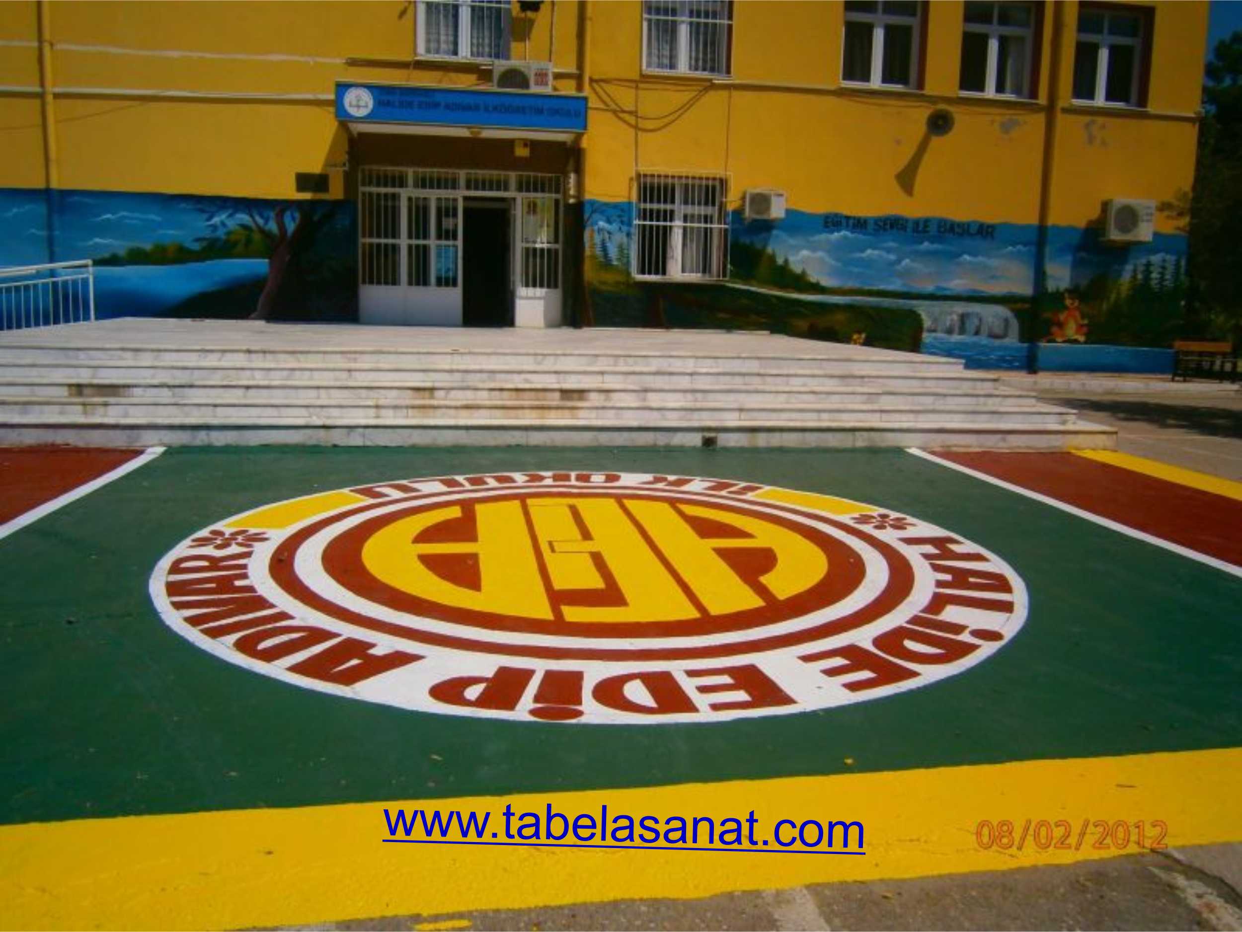 DUVAR RESMİ VE ZEMİNE LOGO ÇALIŞMASI