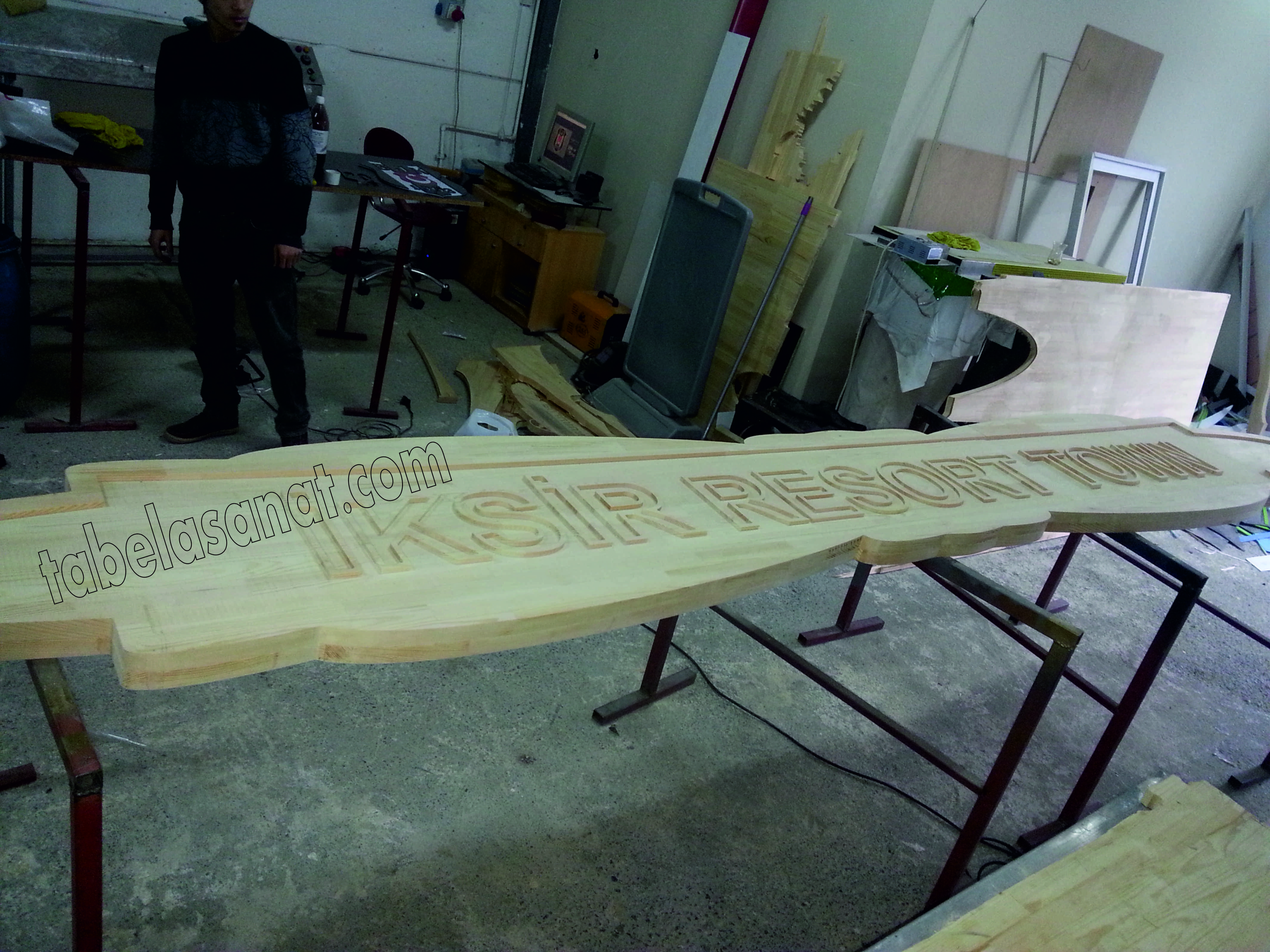 Ağaç Kütük Ahşap Tabela