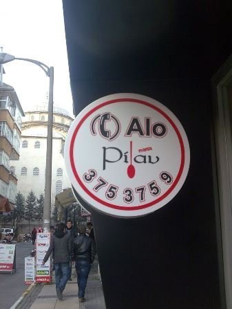 alo pilavcı led ışıklı tabelası