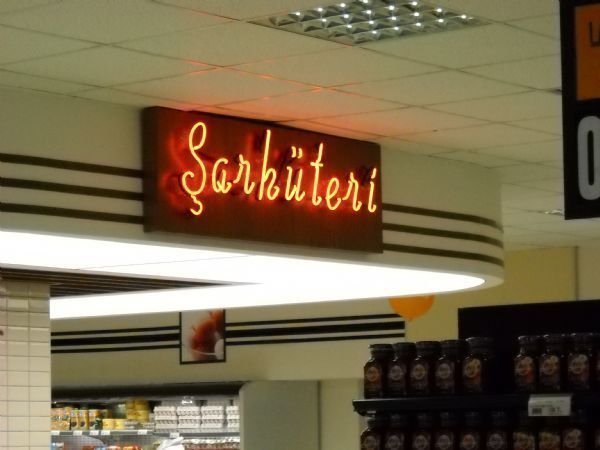 şarküteri neon ışıklı tabelası tabela