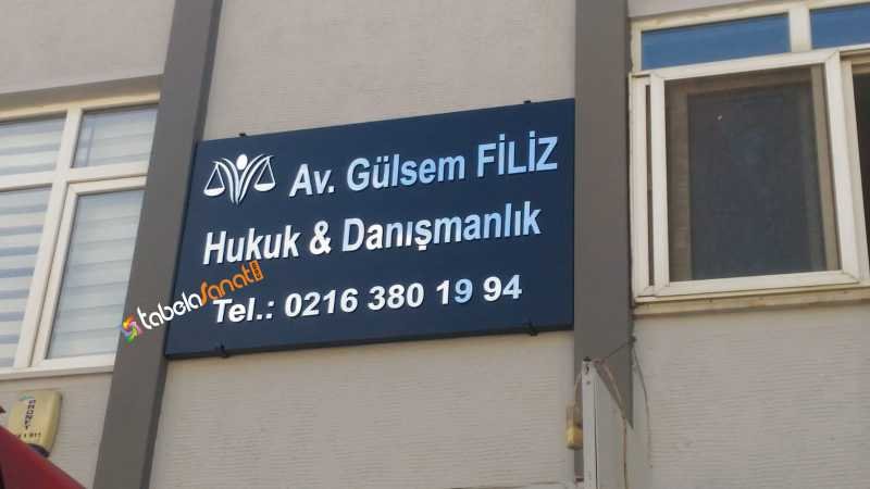 aynalı pleksi avukat tabela tabelası