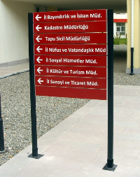 bahçe yönlendirme tabela tabelaları