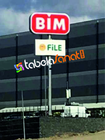 bim file market depo ışıklı vinil totem tabela