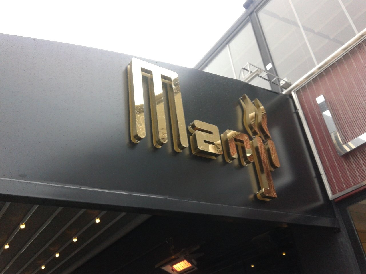 cafe restaurant gold krom kutu harf ışıklı tabela