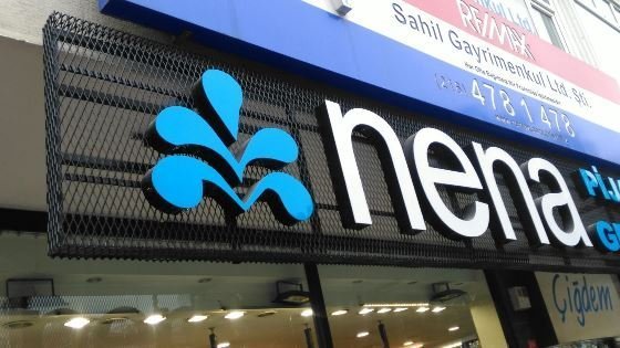 cesan metal led ışıklı kutu harf tabela