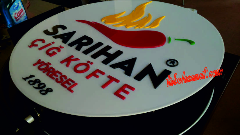 daire led ışıklı kabartmalı hazır tabela