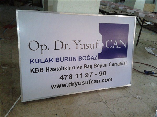 doktor dr. vinil germe dijital baskılı tabela