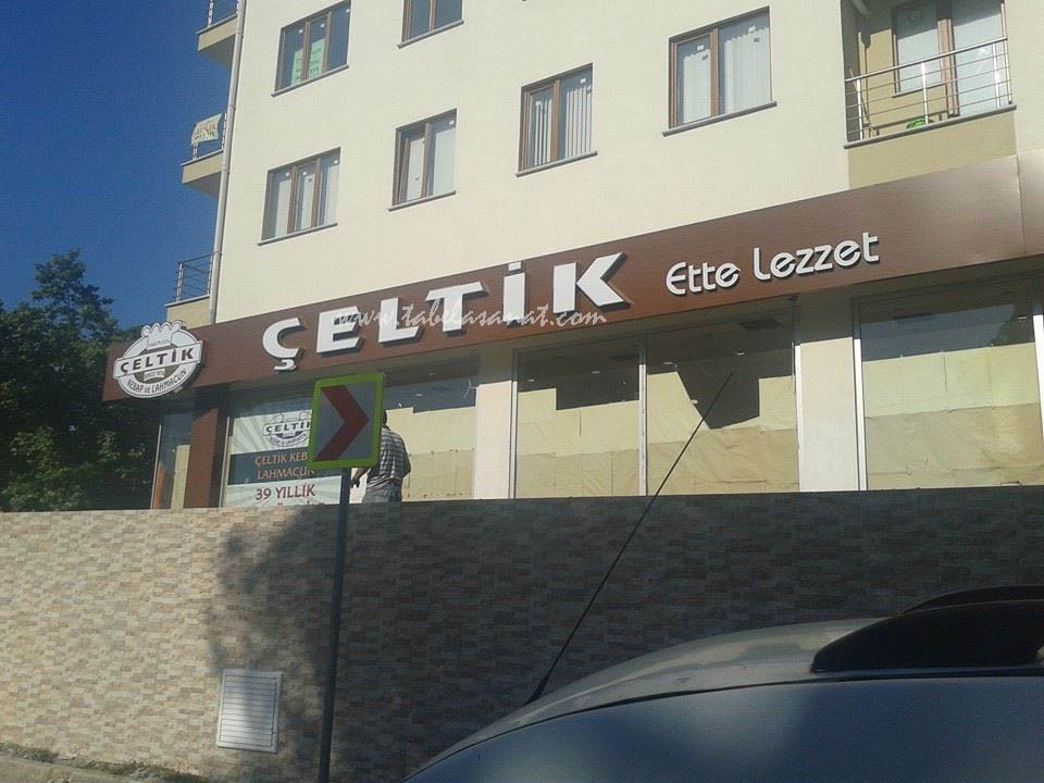Çeltik Restaurant Kutu Harf Tabela