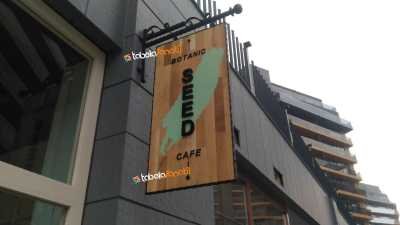 Ferforje Metal Ahşap Eskitme Tabela