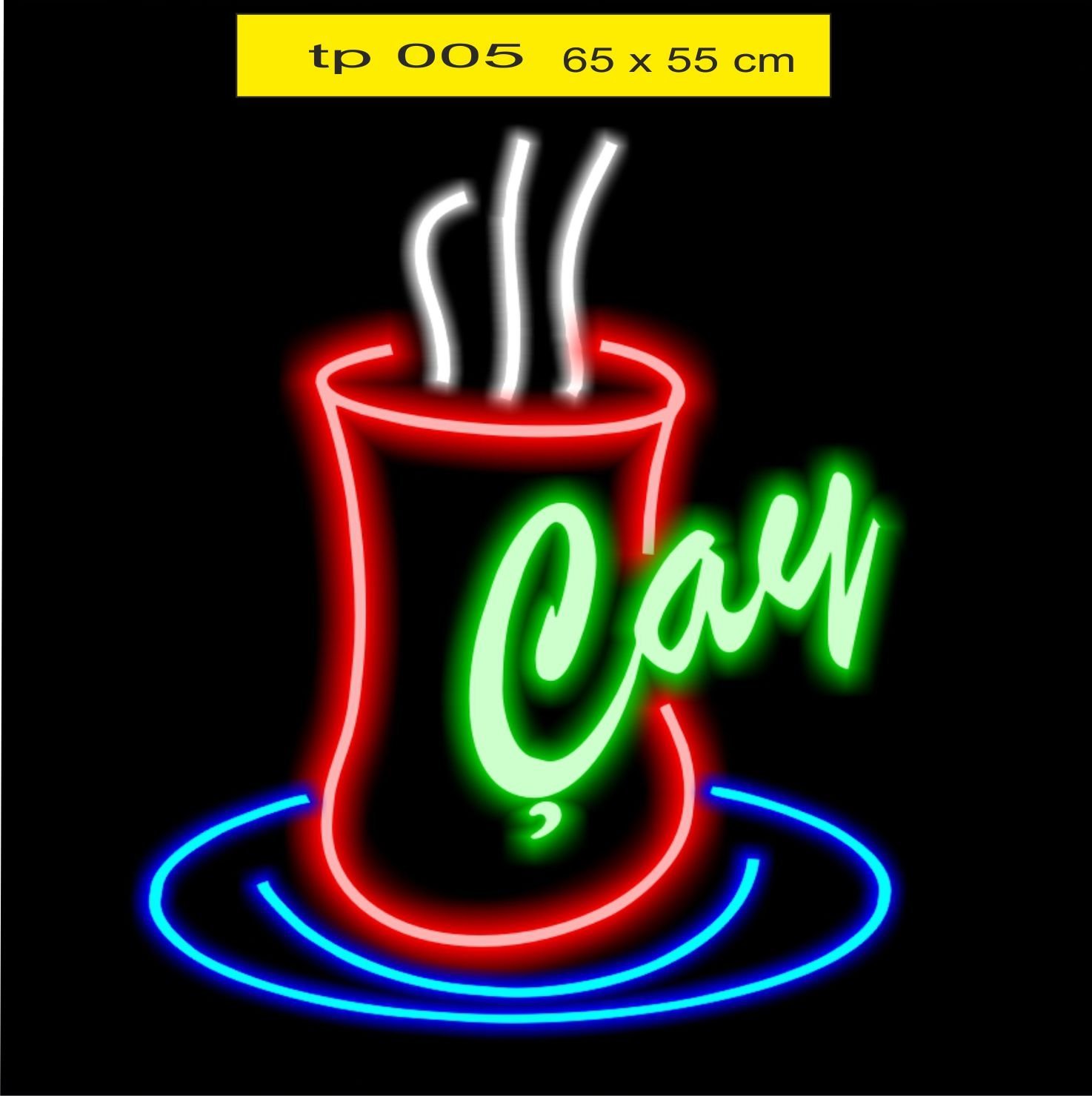 hazır çay neon ışıklı tabela