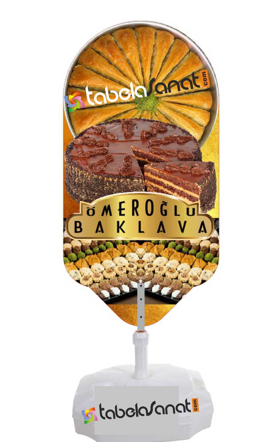 hazır baklavacı reklam tabela dubası