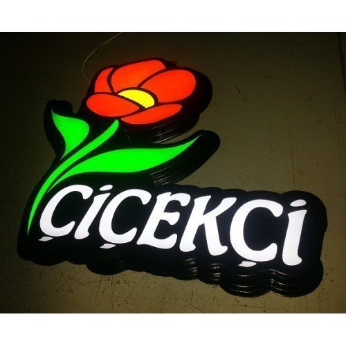 hazır çiçekçi led ışıklı tabela tabelası