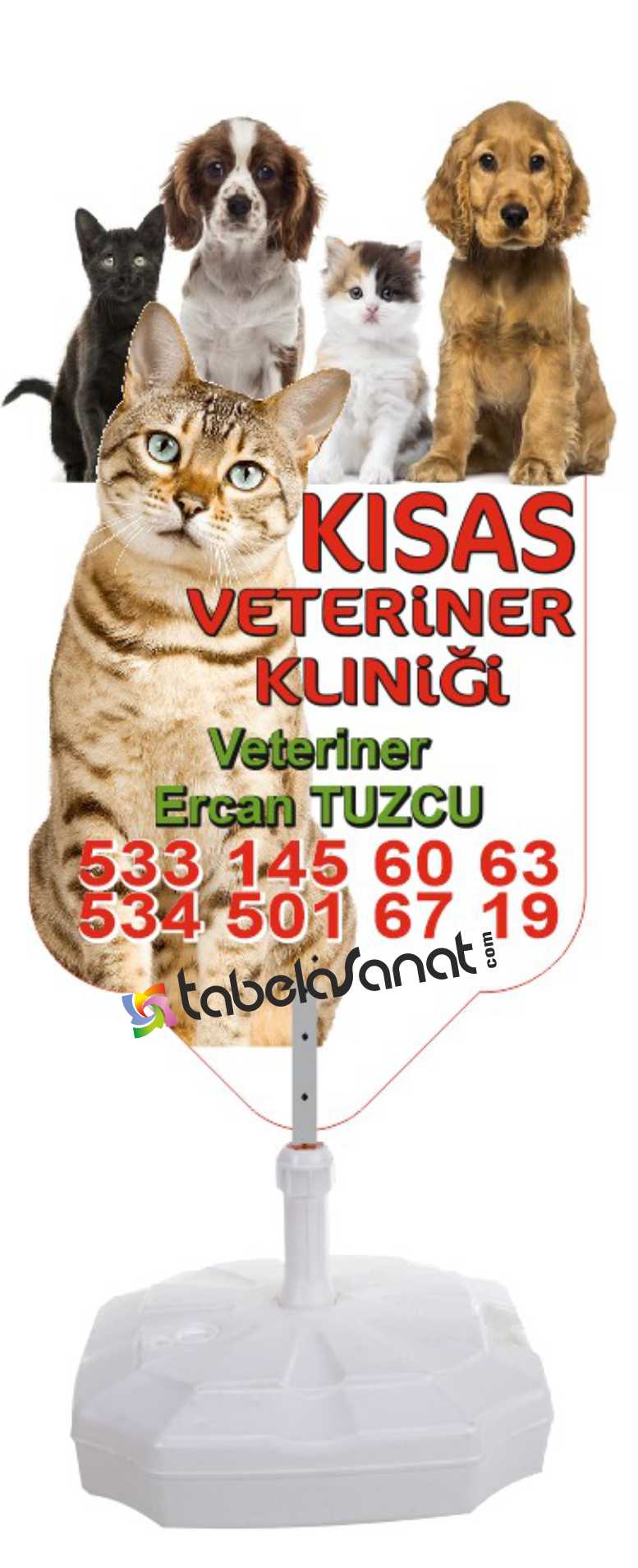 hazır veteriner reklam tabela dubası