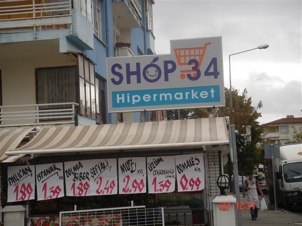 hiper market dekupe ışıklı tabela tabelası