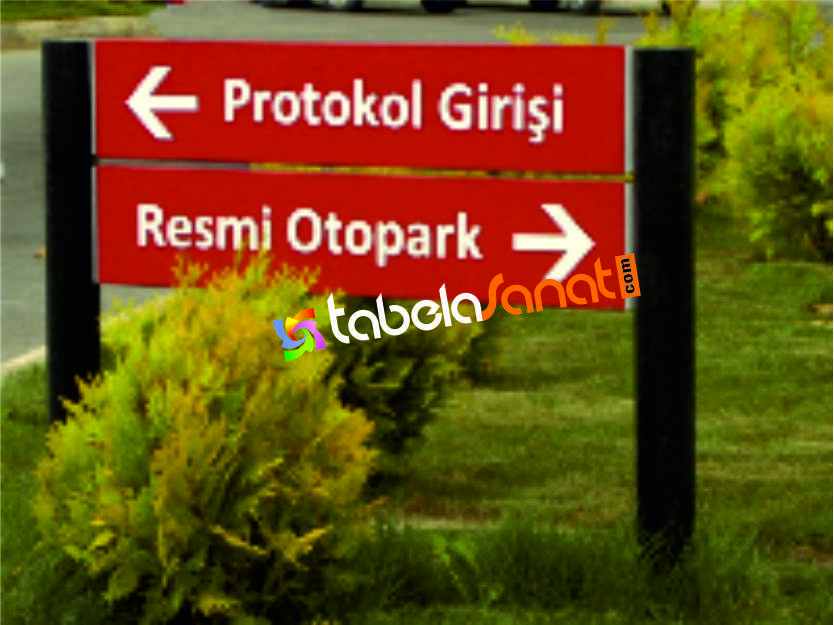 iki kademeli alüminyum yönlendirme tabelası