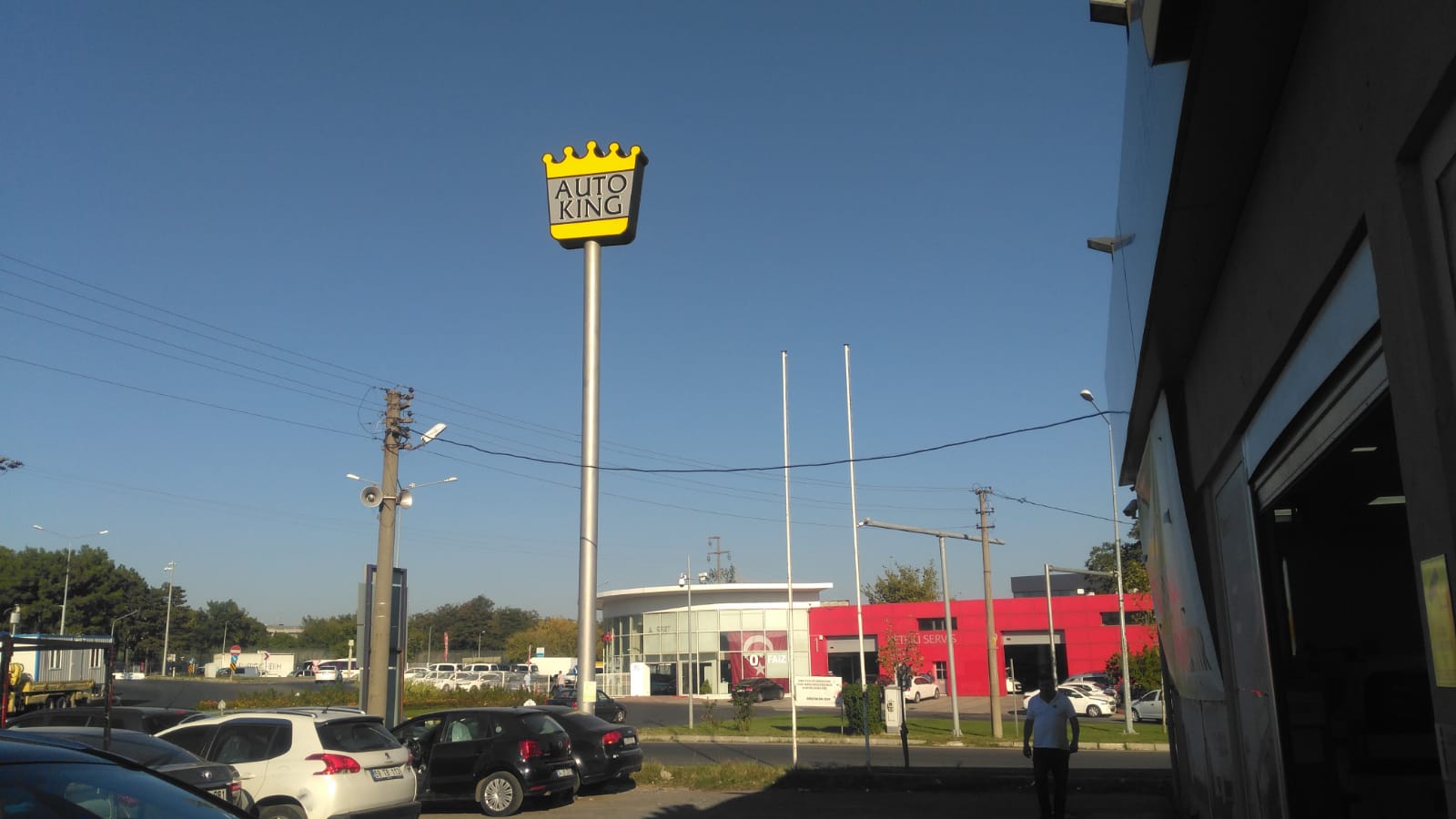 direkli ışıklı totem tabela