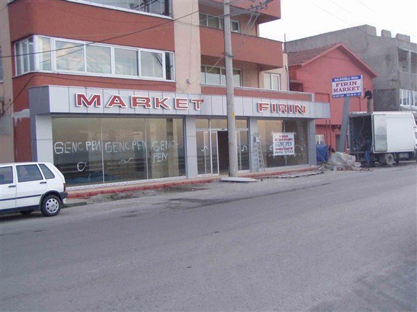 krom kutu harf ışıklı totem market tabelası