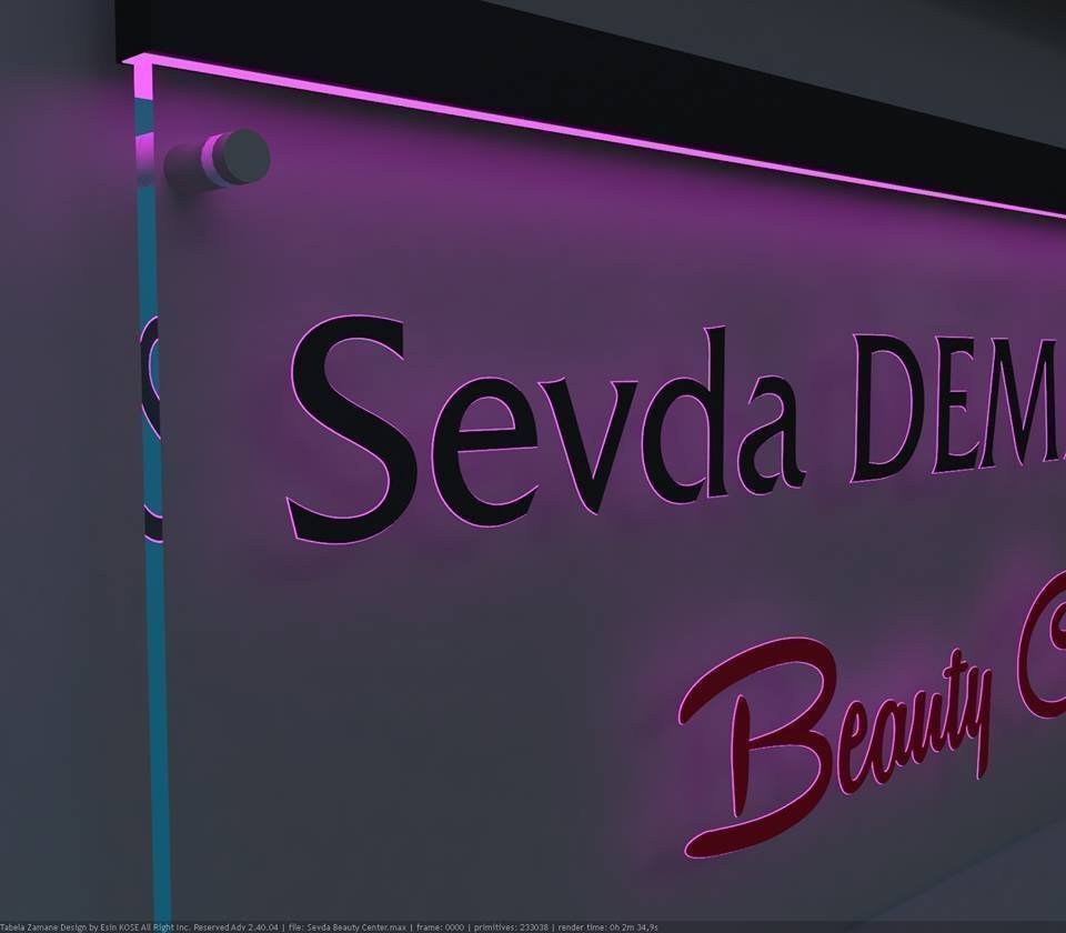 led ışıklı gravür pleksi dekupe oyma tabela