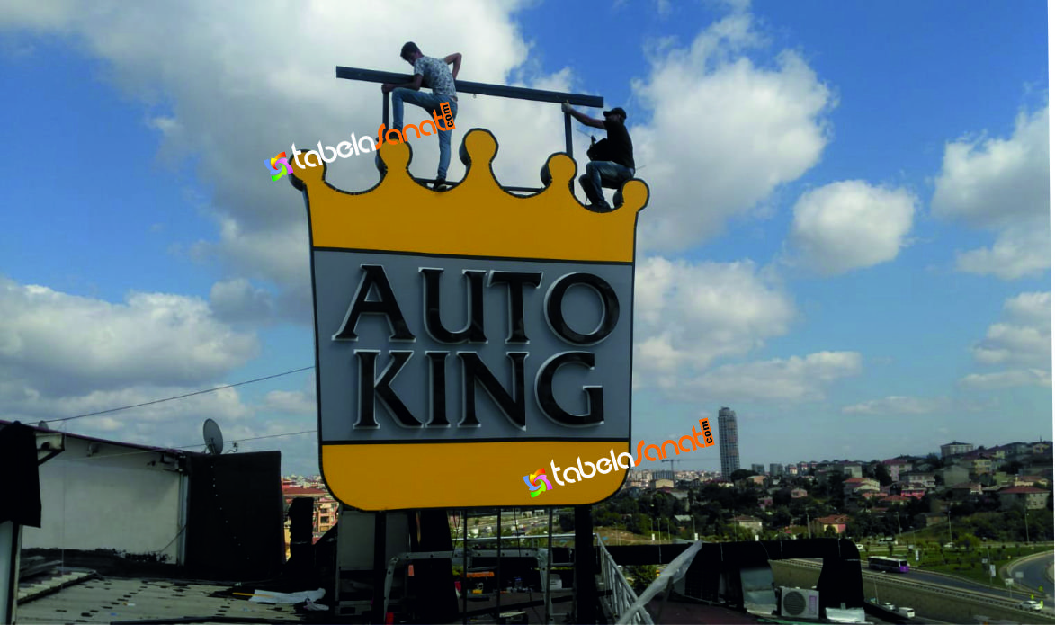 led ışıklı taç auto king totem tabela