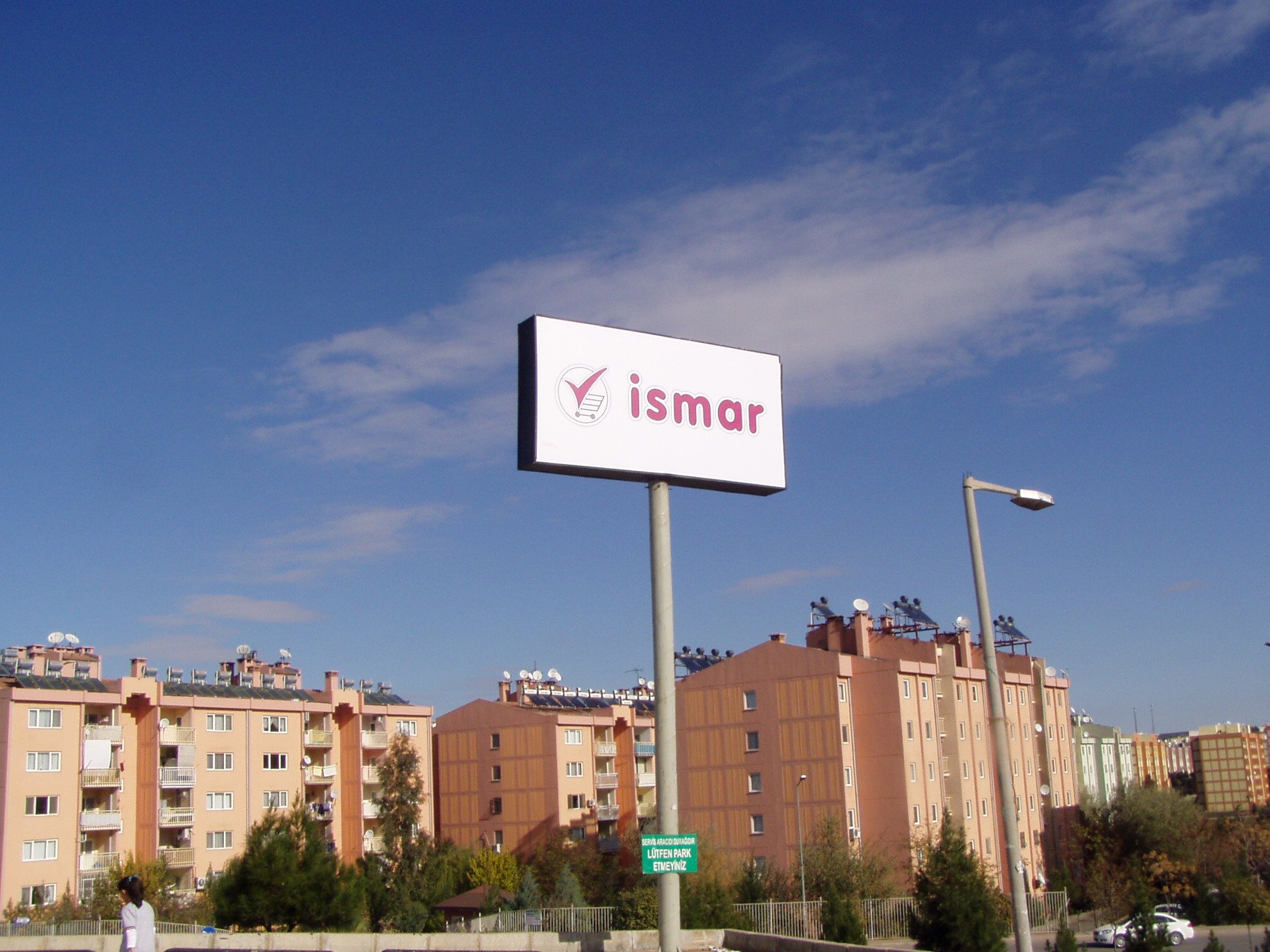 market ışıklı vinil totem tabela