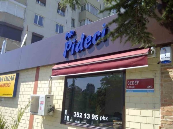 pideci ışıklı pleksi kutu harf tabela tabelası