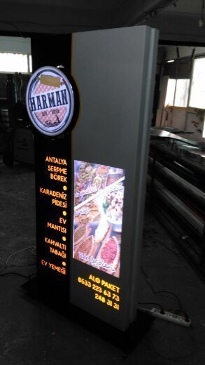 pideci mini kanopi led ışıklı tabela