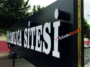 pleksi kabartmalı led ışıklı kutu harf tabela