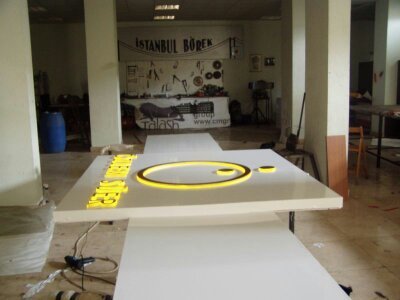 pleksi ışıklı tabela imalat üretim görselleri fiyatları