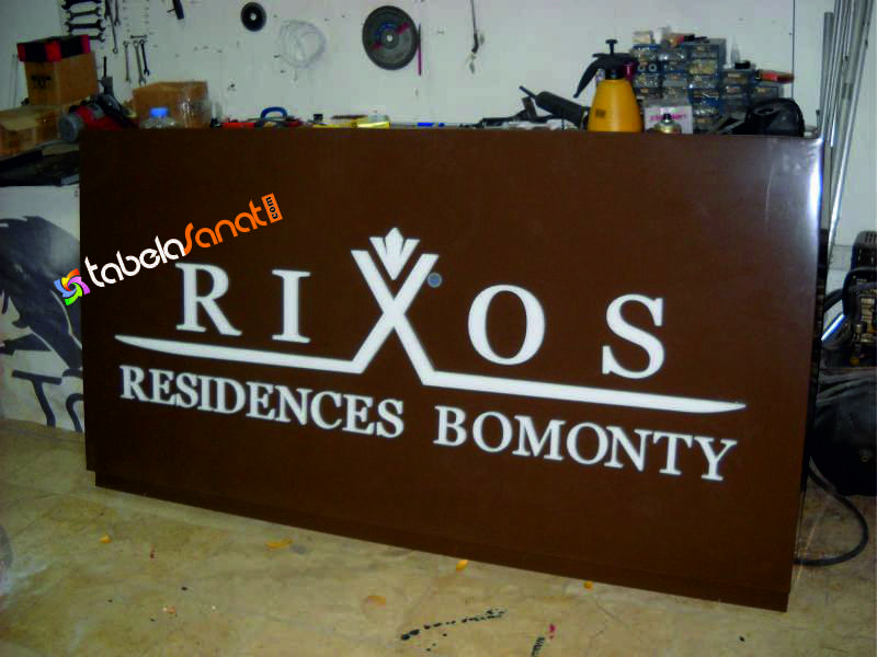 rixos otel led ışıklı tabela