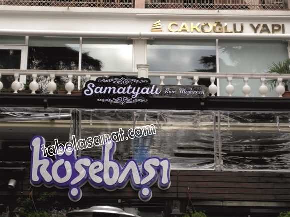 rum meyhanesi  restaurant led ışıklı tabela