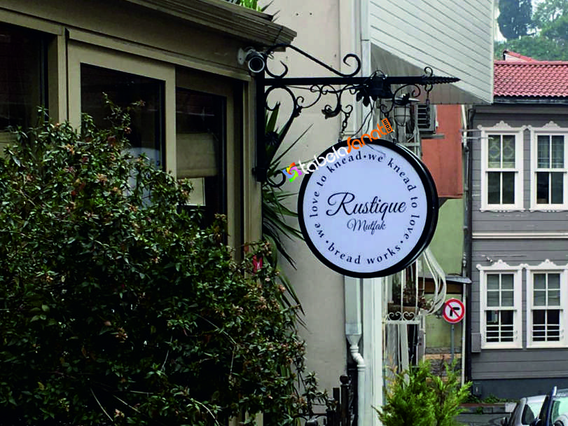 Rustik Ferforje Led Işıklı Tabela