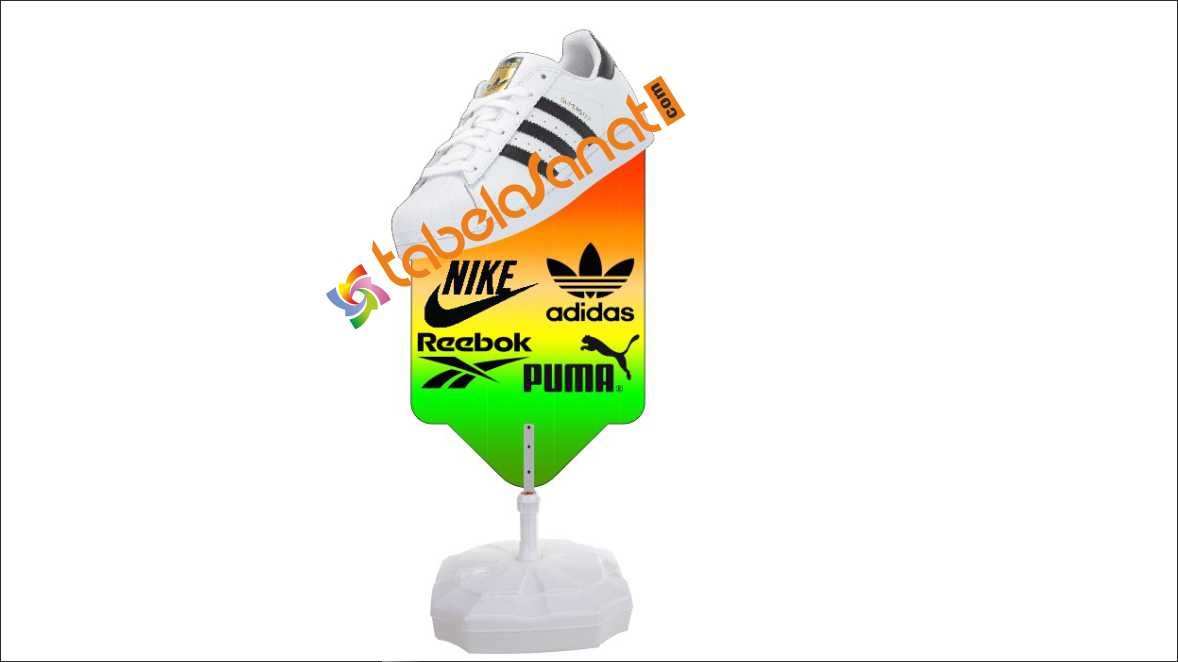 Spor Ayakkabı Reklam Tabela Kaldırım  Dubası