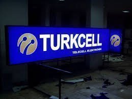 turkcell vinil germe ışıklı tabela