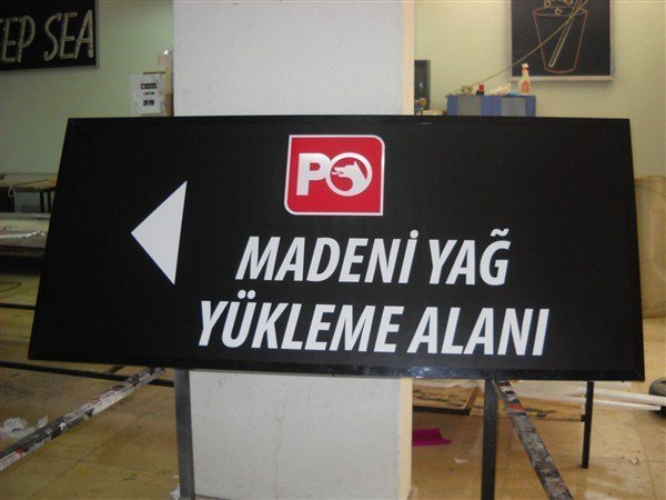 vinil germe yönlendirme tabela tabelası