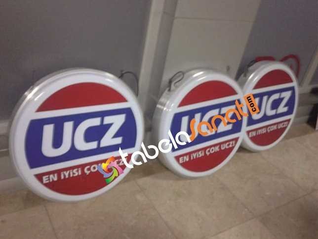 yuvarlak daire led ışıklı pleksi tabela