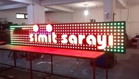 tabelasanat kayan yazı piksel led ışıklı tabela